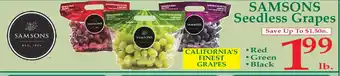Samsons Seedless Grapes