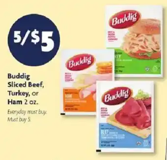 Family Dollar Buddig Sliced Beef, Turkey, or Ham offer