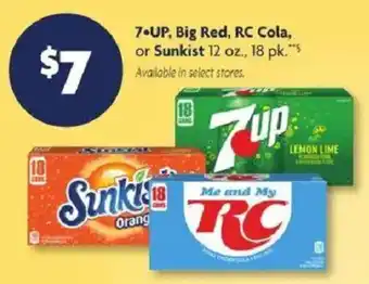 7-up, big red, rc cola, or sunkist