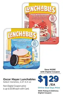 Smith's Oscar Mayer Lunchables offer