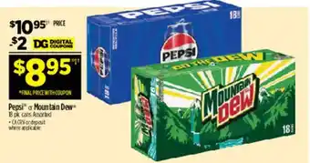 Dollar General Pepsi or Mountain Dew offer