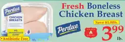 Market Basket Perdue fresh boneless chicken breast offer