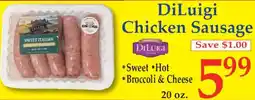 Market Basket DiLuigi Chicken Sausage offer