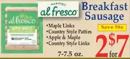 Market Basket Al fresco breakfast sausage offer
