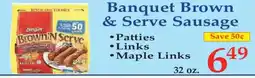 Market Basket Banquet Brown & Serve Sausage offer