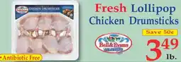 Market Basket Bell & Evans Fresh Lollipop Chicken Drumsticks offer