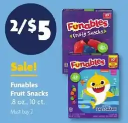 Family Dollar Funables Fruit Snacks offer