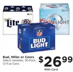 Smith's Bud, Miller or Coors offer