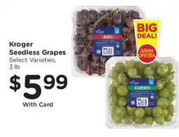 Smith's Kroger Seedless Grapes offer