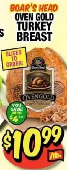 Western Beef Boar's Head oven gold turkey breast offer