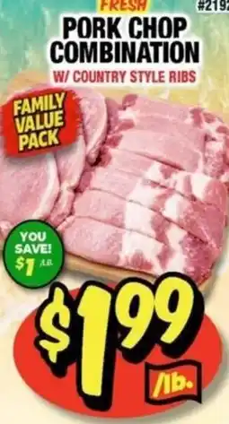 Western Beef Fresh pork chop combination w/ country style ribs offer