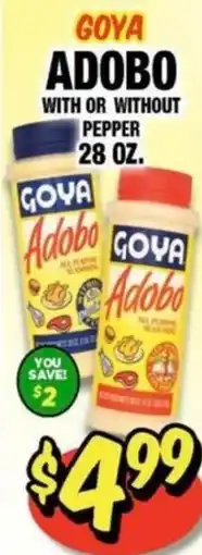 Western Beef Goya adobo with or without pepper offer