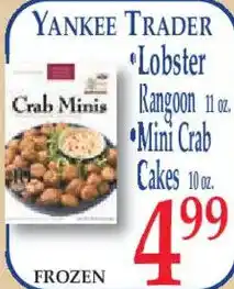 Market Basket Yankee Trader Lobster Rangoon and Mini Crab Cakes offer