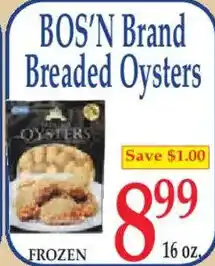 Market Basket Bos'n brand breaded oysters offer