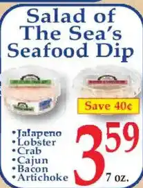 Market Basket Salad of The Sea's Seafood Dip offer