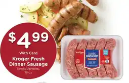 Smith's Kroger Fresh Dinner Sausage offer