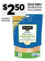 Dollar General Clover Valley shredded cheese offer
