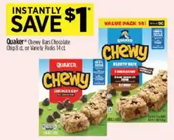 Dollar General Quaker chewy bars chocolate offer