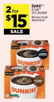 Dollar General Dunkin' k-cups offer