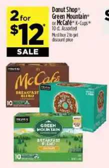 Dollar General Donut Shop Green Mountain or McCafe K-Cups offer