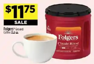 Dollar General Folgers ground coffee offer