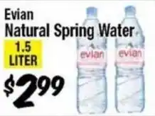 Western Beef Evian natural spring water offer