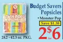 Market Basket Budget Savers Popsicles offer