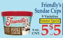 Market Basket Friendly's sundae cups offer