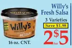 Market Basket Willy's Fresh Salsa offer