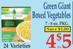 Market Basket Green Giant boxed vegetables offer