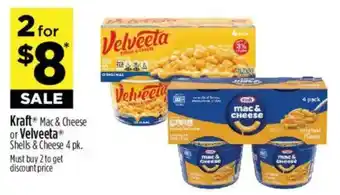 Dollar General Kraft Mac & Cheese or Velveeta Shells & Cheese offer