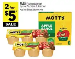 Dollar General Mott's applesauce cups offer