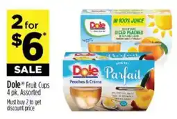 Dollar General Dole Fruit Cups offer