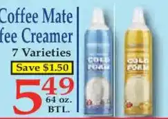 Market Basket Coffee Mate coffee creamer offer