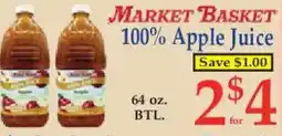 Market Basket Market Basket 100% Apple Juice offer