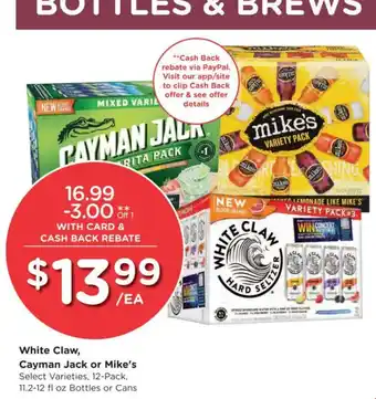 Smith's White Claw, Cayman Jack or Mike's offer