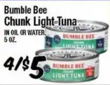 Western Beef Bumble Bee chunk light tuna offer