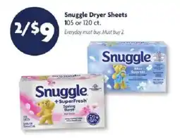 Family Dollar Snuggle Dryer Sheets offer