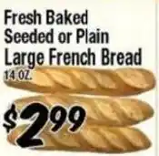 Western Beef Fresh Baked Seeded or Plain Large French Bread offer
