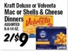 Western Beef Kraft Deluxe or Velveeta Mac or Shells & Cheese Dinners offer