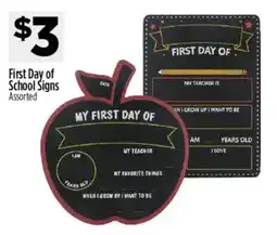 Dollar General First Day of School Signs Assorted offer