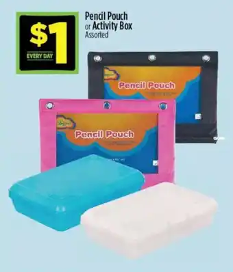 Dollar General Pencil Pouch or Activity Box Assorted offer