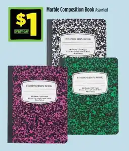 Dollar General Marble Composition Book Assorted offer