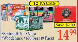 Market Basket Smirnoff Ice • Noca • Woodchuck • 603 Beer offer