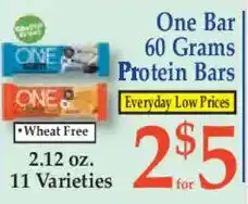 Market Basket One Bar Protein Bars offer