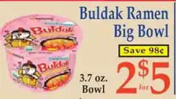 Market Basket Buldak Ramen Big Bowl offer