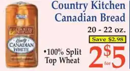 Market Basket Country Kitchen Canadian Bread offer