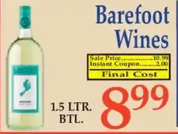 Market Basket Barefoot Wines offer