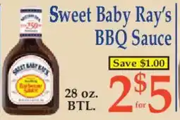 Market Basket Sweet Baby Ray's BBQ Sauce offer