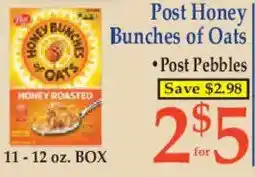 Market Basket Post Honey Bunches of Oats offer